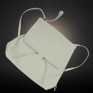 Gianni Chiarini 100% White/Ivory Pebbled Leather Backpack Purse